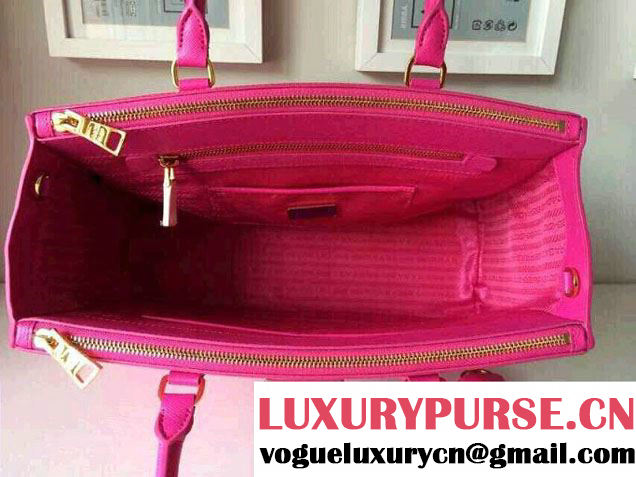 Prada Saffiano Cuir Leather Tote Bag BN2361/BN1801/BN2274 Fuchsia