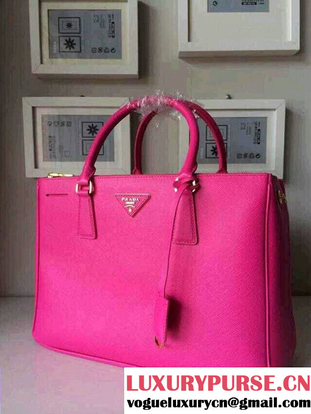 Prada Saffiano Cuir Leather Tote Bag BN2361/BN1801/BN2274 Fuchsia