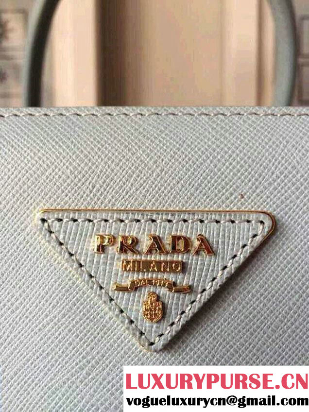Prada Saffiano Cuir Leather Tote Bag BN2361/BN1801/BN2274 Lake Blue