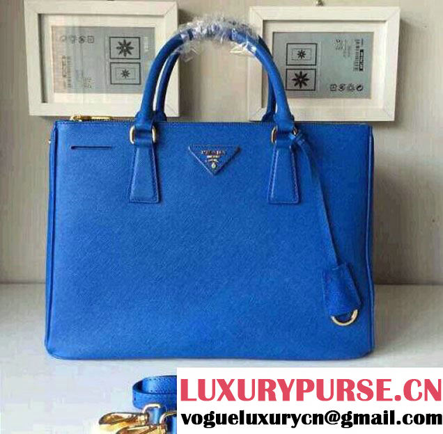 Prada Saffiano Cuir Leather Tote Bag BN2361/BN1801/BN2274 Blue