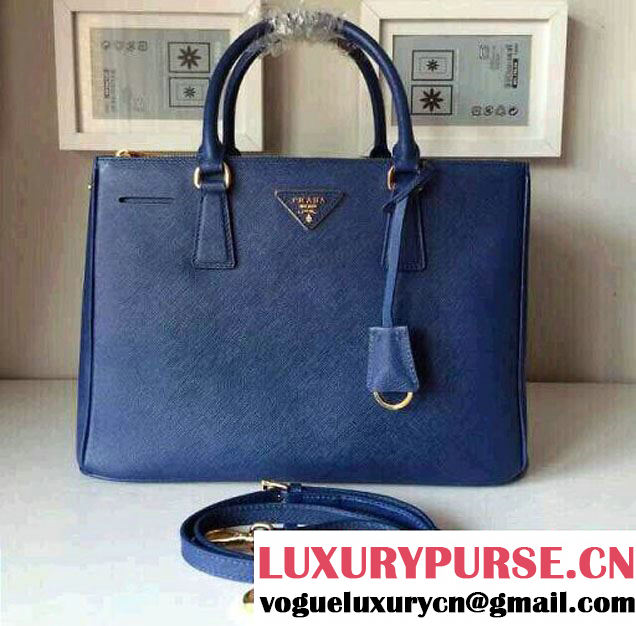 Prada Saffiano Cuir Leather Tote Bag BN2361/BN1801/BN2274 Royal Blue