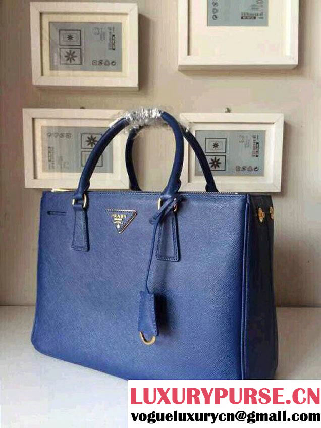 Prada Saffiano Cuir Leather Tote Bag BN2361/BN1801/BN2274 Royal Blue