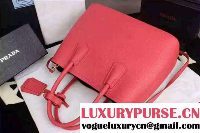 Prada Saffiano Cuir Leather Tote Small Bag BN2775 Peach 2015