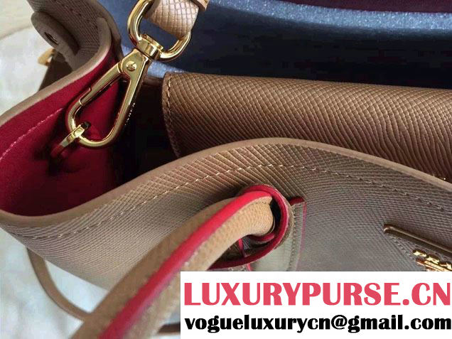Prada Saffiano Cuir Leather Tote Small Bag BN2775 Camel 2015