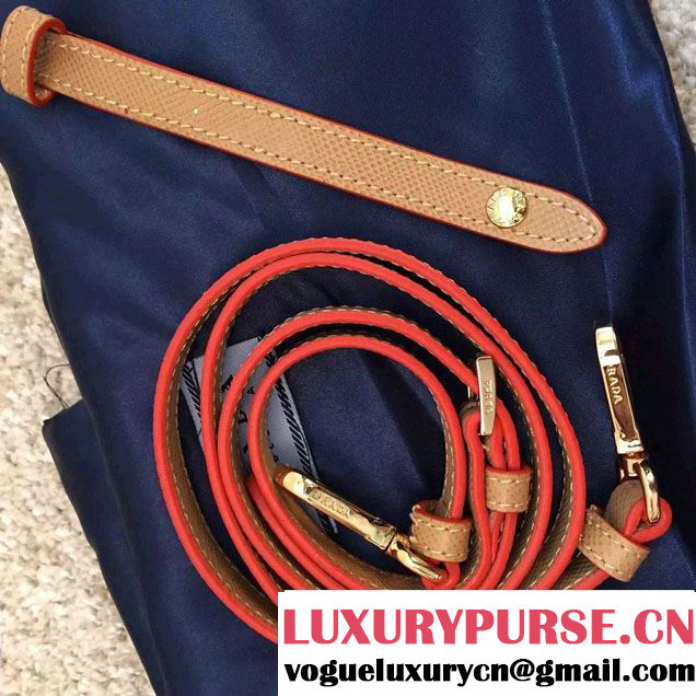 PRADA SAFFIANO CUIR DOUBLE BAG IN APRICOT BN2756