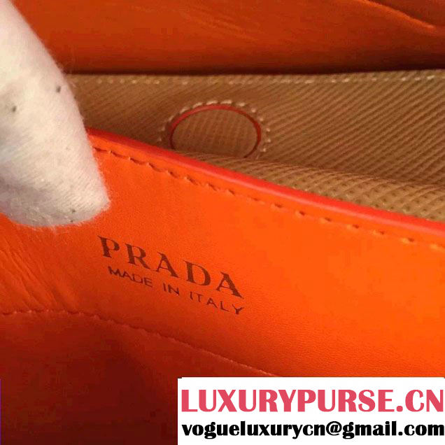 PRADA SAFFIANO CUIR DOUBLE BAG IN APRICOT BN2756