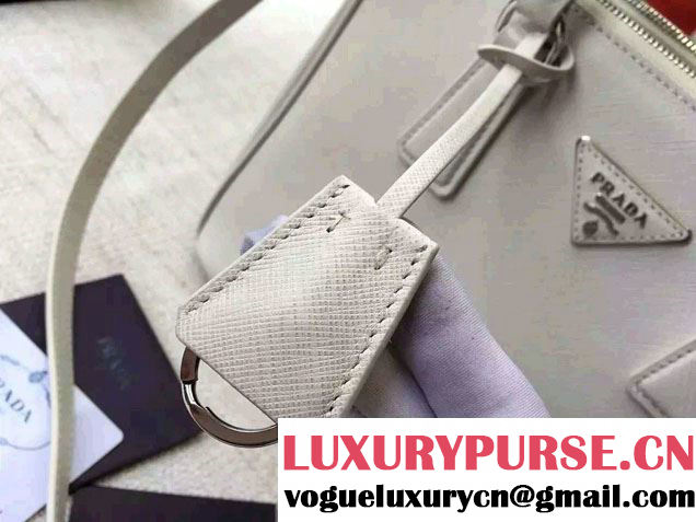 Prada Galleria Saffiano Leather Tote Bag 1BA863 Off White 2016