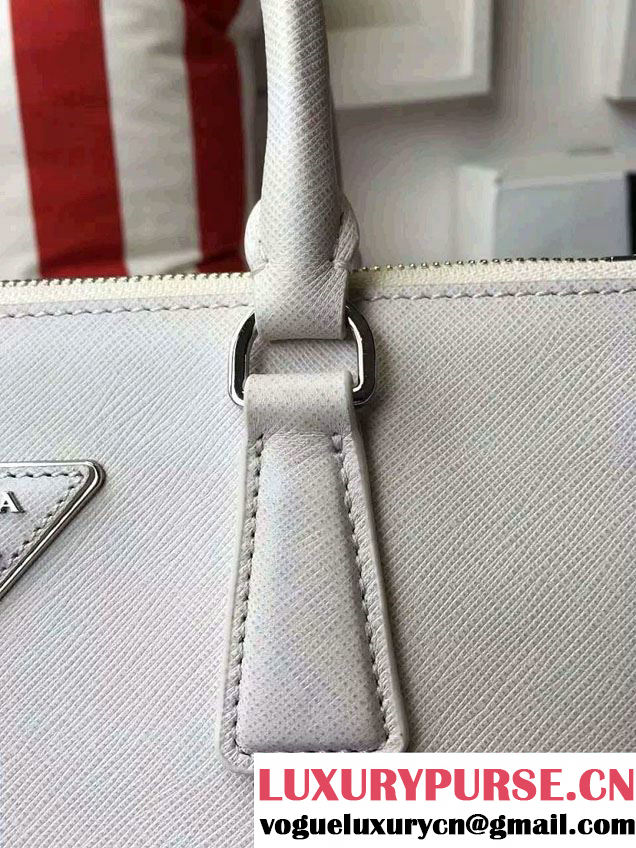 Prada Galleria Saffiano Leather Tote Bag 1BA863 Off White 2016