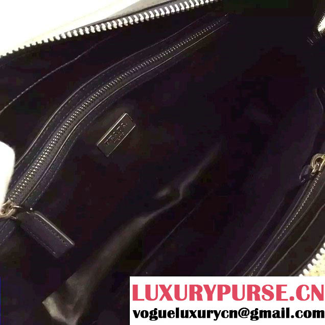 Prada Saffiano Leather Briefcase 2VE891 Black 2016
