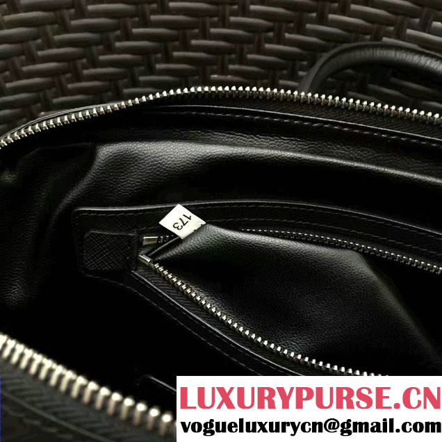 Prada Saffiano Leather Briefcase 2VE368 Black/Orange 2016