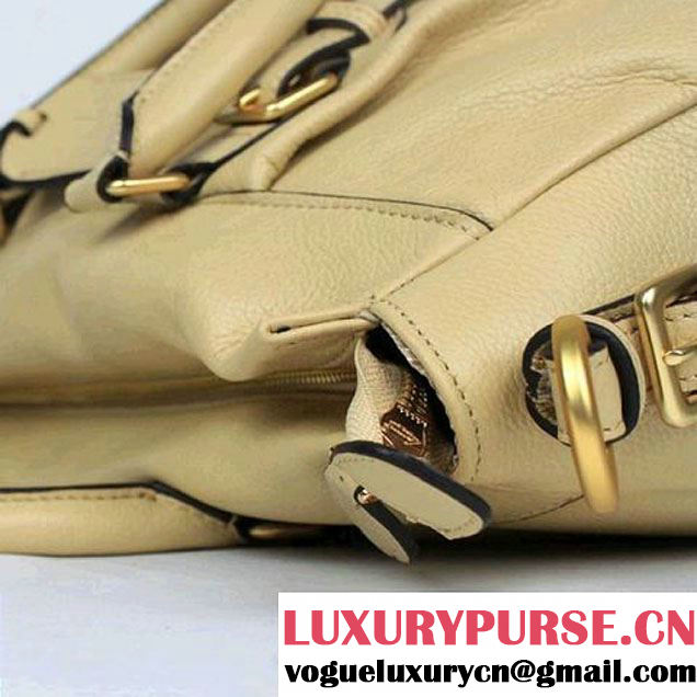 Prada Calfskin Top Handle Bag PR8803 Apricot  