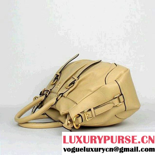 Prada Calfskin Top Handle Bag PR8803 Apricot  