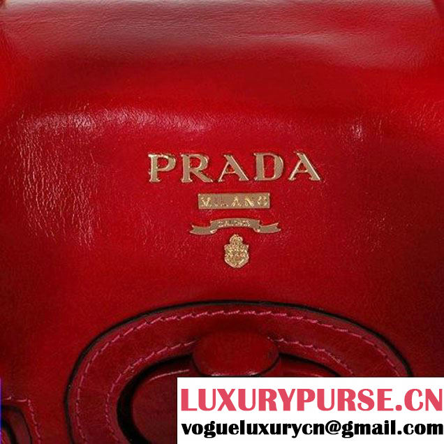 Prada Iridescent Leather Tote Bag BL3018 Rosy  