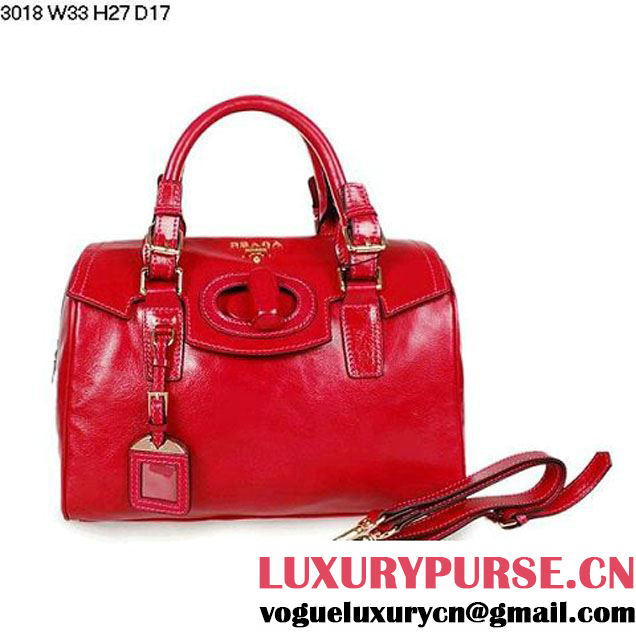 Prada Iridescent Leather Tote Bag BL3018 Rosy  