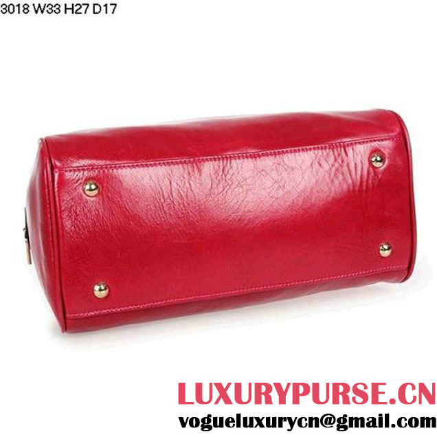 Prada Iridescent Leather Tote Bag BL3018 Rosy  