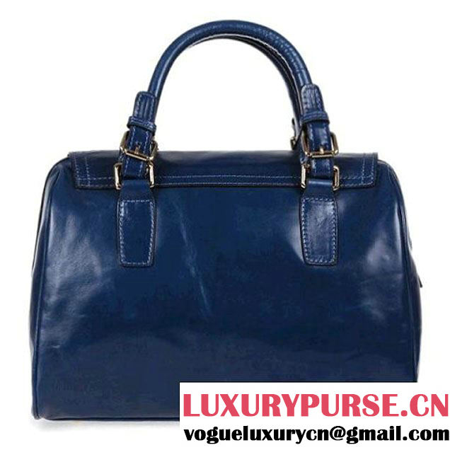 Prada Iridescent Leather Tote Bag BL3018 RoyalBlue  
