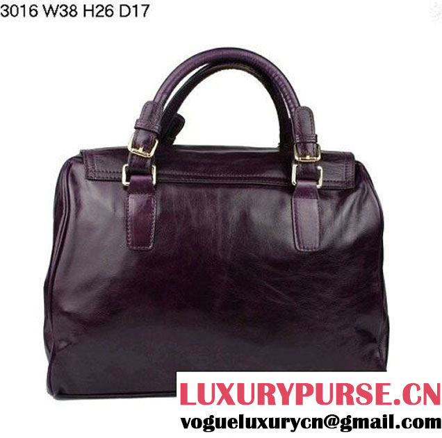 Prada Iridescent Leather Tote Bag BL3016 Purple  