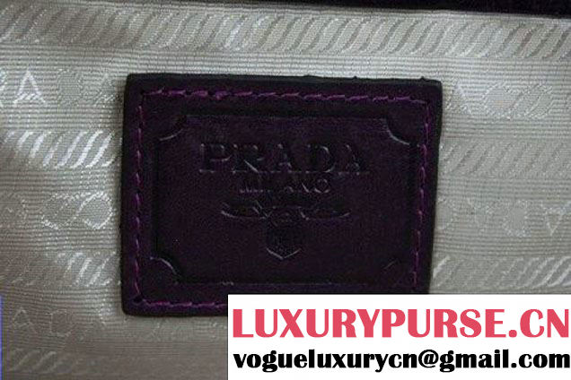 Prada Iridescent Leather Tote Bag BL3016 Purple  