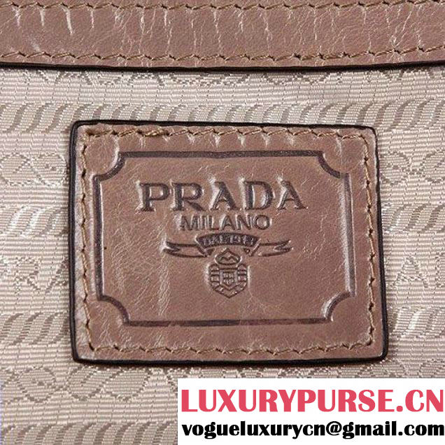 Prada Iridescent Leather Tote Bag BL3016 Grey  