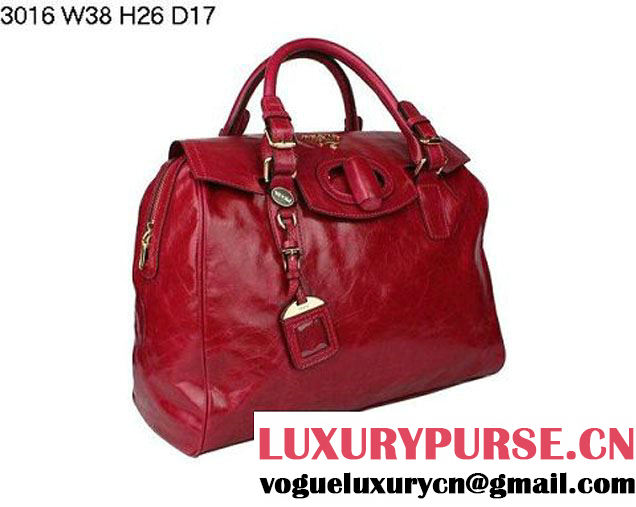 Prada Iridescent Leather Tote Bag BL3016 Rosy  