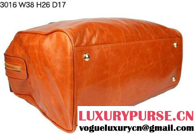 Prada Iridescent Leather Tote Bag BL3016 Orange  