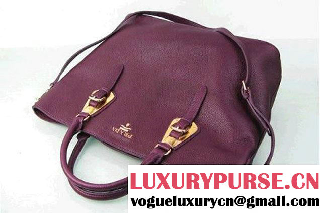 Prada BN1902 Original Calf Leather Tote Bag Fuchsia  