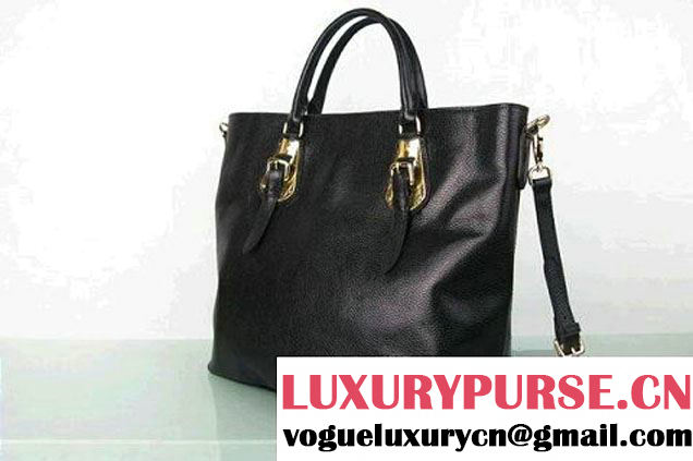 Prada BN1902 Original Calf Leather Tote Bag Black  