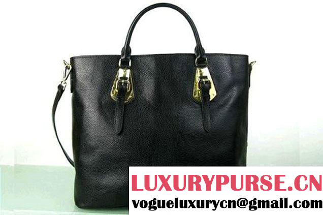 Prada BN1902 Original Calf Leather Tote Bag Black  