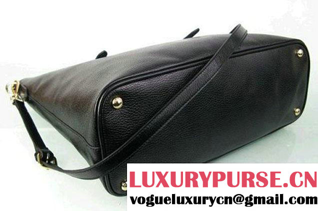 Prada BN1902 Original Calf Leather Tote Bag Black  