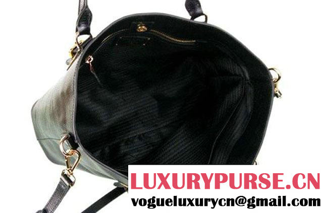 Prada BN1902 Original Calf Leather Tote Bag Black  