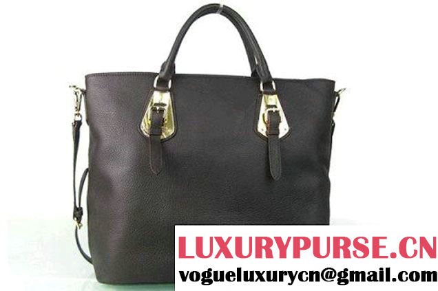 Prada BN1902 Original Calf Leather Tote Bag Brown  