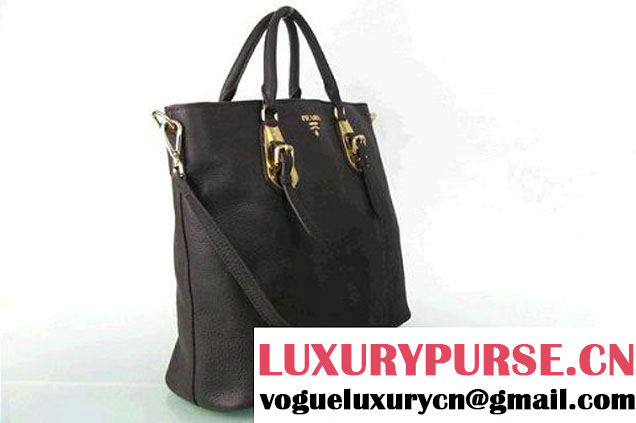 Prada BN1902 Original Calf Leather Tote Bag Brown  