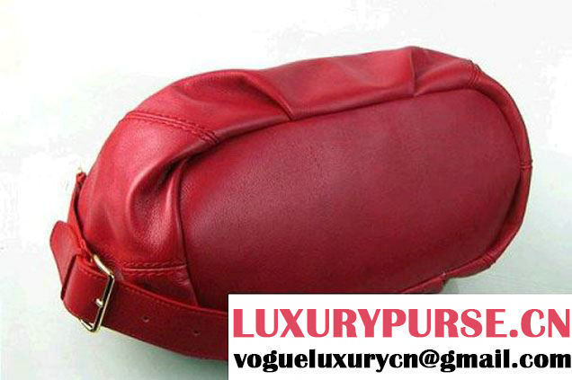 Prada BR4579 Grained Calf Leather Tote Bag Red  