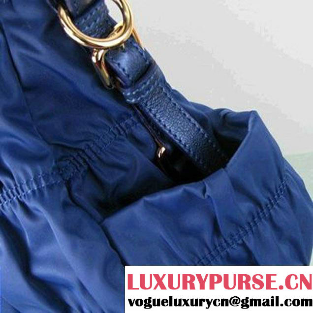 Prada BN2396 Gauffre Nylon Tote Handbag Royalblue  