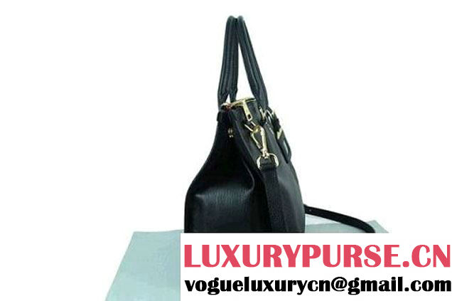 Prada Calf Leather Tote Shoulder Bag B2161B Black  