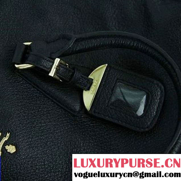 Prada Calf Leather Tote Shoulder Bag B2161B Black  