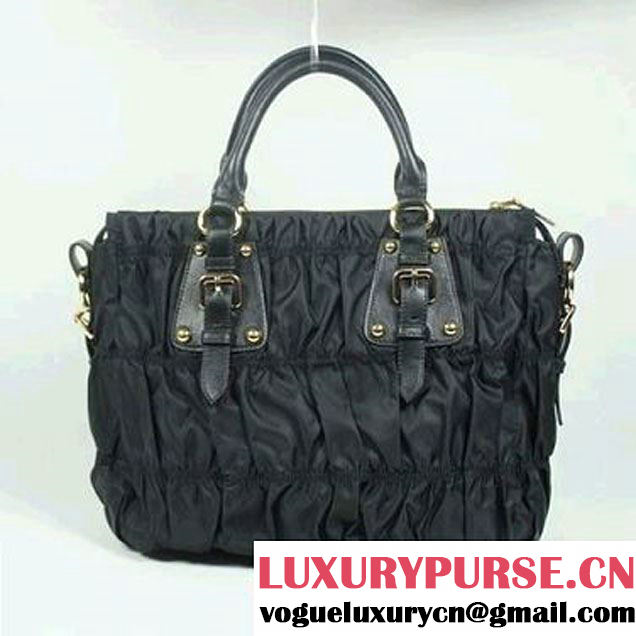 Replica Prada Tessuto Gauffre Tote Bag 1336 Black  