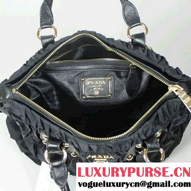 Replica Prada Tessuto Gauffre Tote Bag 1336 Black  