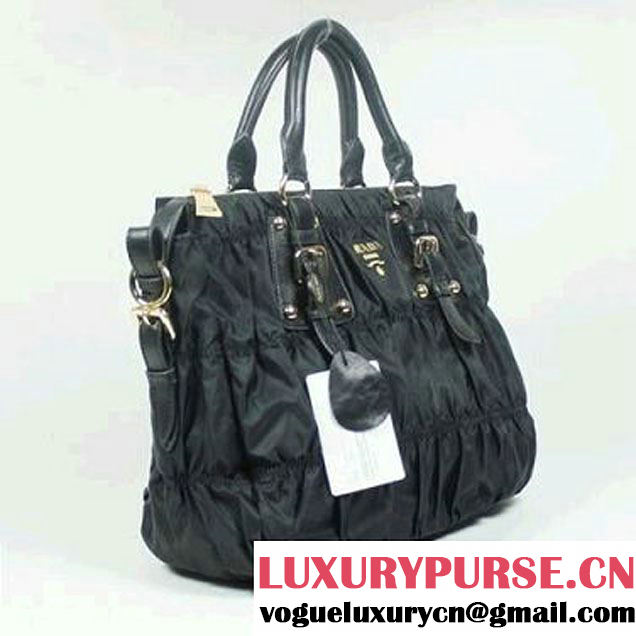 Replica Prada Tessuto Gauffre Tote Bag 1336 Black  