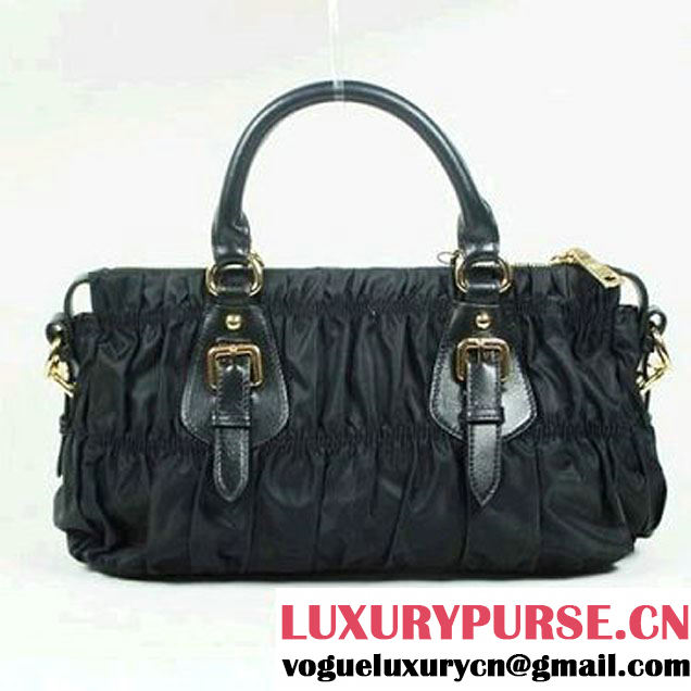 Replica Prada Tessuto Gauffre Tote Bag 1047 Black  