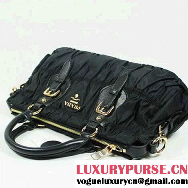 Replica Prada Tessuto Gauffre Tote Bag 1047 Black  