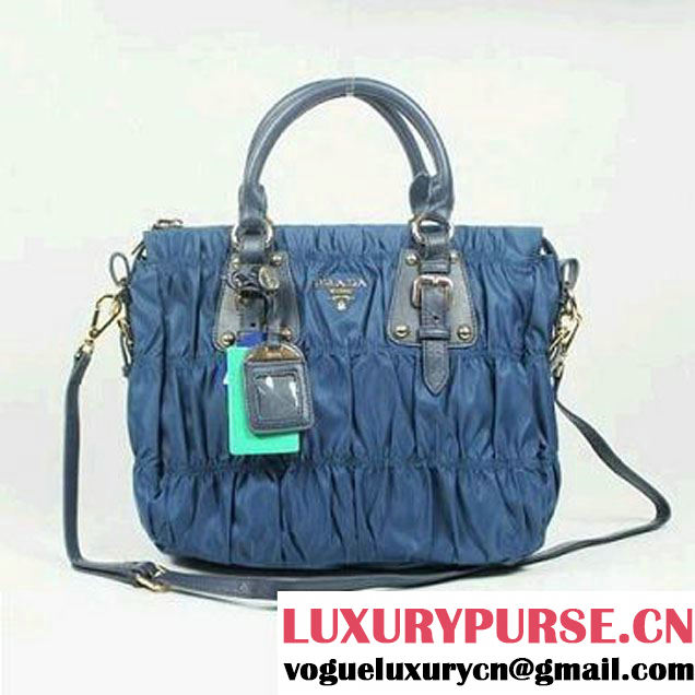 Replica Prada Tessuto Gauffre Tote Bag 1336 Blue