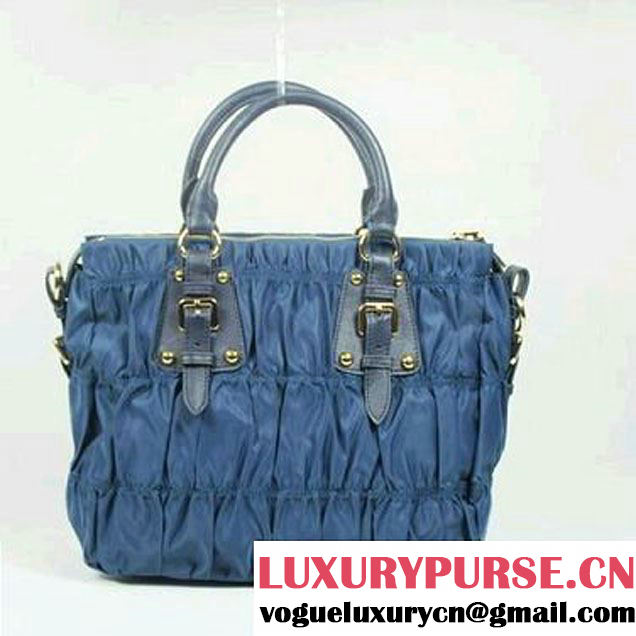 Replica Prada Tessuto Gauffre Tote Bag 1336 Blue  