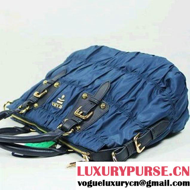 Replica Prada Tessuto Gauffre Tote Bag 1336 Blue  