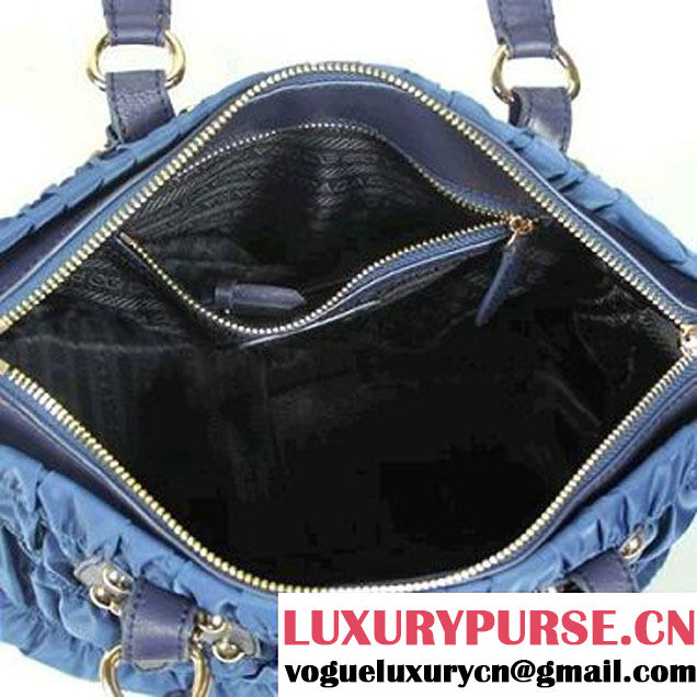 Replica Prada Tessuto Gauffre Tote Bag 1336 Blue  