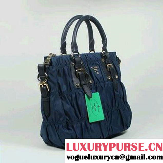 Replica Prada Tessuto Gauffre Tote Bag 1336 Blue  