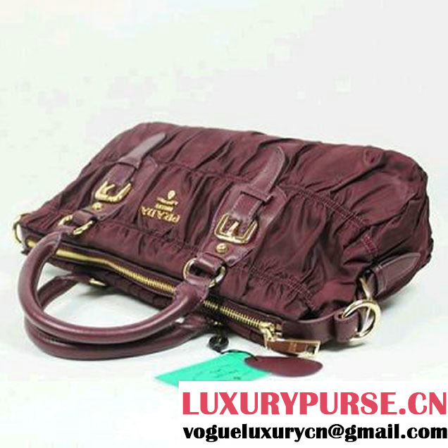Replica Prada Tessuto Gauffre Tote Bag 1047 Bordeaux  
