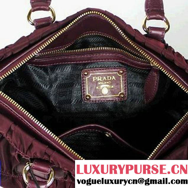 Replica Prada Tessuto Gauffre Tote Bag 1047 Bordeaux  