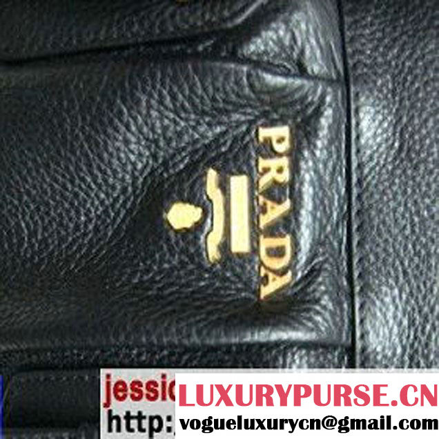 Prada BN1230 Leather Tote Bags Black   