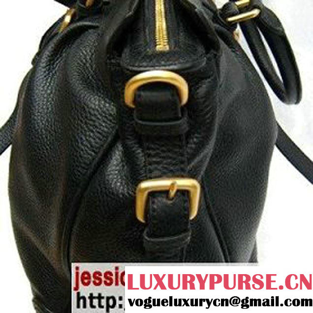 Prada BN1230 Leather Tote Bags Black   